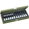 PROXXON 2223100 - Scatola a vite esagonale 1/2 + 1/4 18 pz, nero