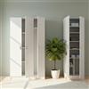 Dmora Armadio Multiuso Grande Bainville 168x180h cm Bianco Modulabile 10 Ripiani, 5 Ante