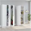 Dmora Armadio Multiuso Grande Bridger 168x180h cm Bianco Modulabile 7 Ripiani, 5 Ante