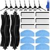 Tixexo Kit di Accessori Ricambio per Tikom G8000/G8000Pro/Honiture G20/G20 Pro/Laresar Evol 3 Aspirapolvere, 2 Spazzola Principale, 8 Spazzole Laterali, 6 Filtro HEPA, 6 Panni Mop
