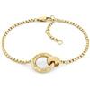 Tommy Hilfiger Jewelry Braccialetto a Catena da Donna in Acciaio Inossidabile con un Charm Rotondo - Disponibile in Argento o Dorato