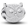 PANDORA Moments 794525C00 - Ciondolo a forma di gufo strutturato in argento Sterling, compatibile con Moments