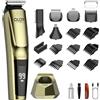 OLOV CYBER Rasoio per barba da uomo, 18 in 1, kit per la toelettatura da uomo, con 6 testine di taglio, rasoio elettrico senza fili, rasoio elettrico impermeabile IPX7, per corpo, viso, naso e baffi