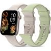 SPC Smartee Duo 2 - Smartwatch con cinturino intercambiabile, display AMOLED da 1,78, batteria grande da 7 giorni, +100 sport, IP68, chiamata Bluetooth, Android e iOS - Beige/verde