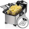 Cecotec Friggitrice CleanFry 3L, capacità 3L, temperatura fino a 190°C, ciotola smaltata e lavabile in lavastoviglie, filtro olio per mantenere l'olio pulito, 2000W