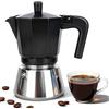 Romon Caffettiera Induzione, Caffè Moka Espresso Elettrica Macchinetta Moke Caffettiere Acciaio Inossidabile, Adatta a Tutti i Tipi di Piatti, 6 Tazze Alluminio per Casa Ufficio Campeggio, Nero 300ml