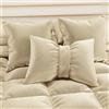 PETTI Artigiani Italiani - Cuscini Arredo in Velluto con Imbottitura, Cuscino per Camera da Letto, Divano Salotto, con Federa a Sacco, Fiocco Panna - 50 x 40 cm