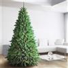 BAKAJI Albero di Natale Super Folto New (TF) Verde Ecologico PVC, Base a Croce in Ferro, Rami innesto ad uncino, Aghi Anti Caduta, Foltissimo (210 cm (1038 rami))