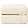 DUDU N GIRLIE-Lenzuolo con angoli, per lettino, in Jersey di cotone, colore: panna, 2 pezzi
