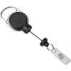 Durable 832901 - Chiocciola yo-yo extra strong, supporta un peso fino a 300 gr, fascetta d'aggancio con bottone, magnete integrato, nero