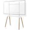 Nedis Supporto da pavimento per TV | 60-75 " | peso massimo dello schermo supportato: 40 kg | design scandinavo | cinghia antiribaltamento | chiusura a scatto | alluminio / acciaio | bianco