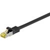 Goobay 10X Goobay 91617 Cavo patch RJ45 CAT 6A S/FTP (PiMF), 500 MHz con cavo CAT 7 grezzo, nero, 3 m - LSZH senza alogeni, rame, spina RJ45 (CAT 6A)