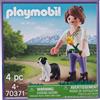 PLAYMOBIL 70371 Milka Edizione Limitata - Set di personaggi PLAYMOBIL: donna con fiore e cane, 4 pezzi
