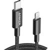 Anker Cavo Anker 331 da USB-C a Lightning (6 / 10 piedi in nylon) Nero / 6 piedi