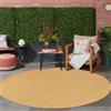 FashionHome GmbH Tappeto per interni ed esterni - Tappeto resistente alle intemperie per balcone, terrazza, giardino, soggiorno, cucina - Resistente ai raggi UV e all'acqua - Dimensioni 160 x 160 cm, giallo