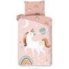 Muller Textil Biancheria da letto per bambini Good Morning con unicorno - 140x200 cm - 100% cotone