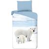 Muller Textil Biancheria da letto Good Morning Kinder con orso polare - 140x200 cm - 100% cotone