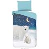 Muller Textil Biancheria da letto Good Morning Kinder con orso polare - 140x200 cm - 100% cotone