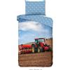 Muller Textil Biancheria da letto per bambini "Good Morning" con trattore - 140x200 cm - 100% cotone