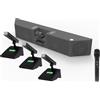 Empire Media Sistema videoconferenza personale con soundbar e 3 radiomicrofoni webcam 4K nero