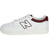 New Balance BB480LDB 480 Uomo, White/Bordeax EU 39.5