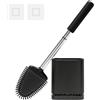 Luabue Scopino WC Silicone da Parete Nero Spazzolone WC Bagn Scopino e Supporto per Toilette Montaggio Parete/in Piedi con Staffa ad Asciugatura Rapida