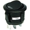 Carpoint 0810681 Interruttore On/Off, Rotondo, Nero