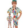 FIESTAS GUIRCA Costume da stella hawaiana per bambino - Set di camicia e pantaloncini estivi per feste - Costume Aloha per bambini
