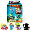 PIRATIX ADVENTURE WORLD Serie Crazy Jungle, confezione da 4 - Contiene 4 Piratix: 1 neon e 1 sorpresa e 4 accessori neon. Confezione da 6 pezzi
