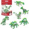 K'Nex Basic Fun K'NEX Dynamic Dinos - Set Costruzioni Dinosauri con Borsa a Cerniera - Gioco Creativo
