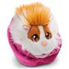 NICI LITTLE PAWS porcellino d'India 12cm bianco-caramello in un cestino color malva - Peluche soffice, peluche da coccolare, giocare e amare - 61333