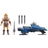 Masters of the Universe 2026 Pacchetto He-Man™ & Sky Sled™ | MOTU, veicolo e action figure di 14 cm con design fedele al film, blaster e proiettili, JMJ22