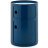 Kartell Componibili Big, Mobile Contenitore 2 Elementi, Diametro 42 cm, Blu