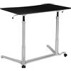 Flash Furniture Sit-Down, ergonomica, per Computer, scrivania in Piedi, Metallo, Nero, 37.375' W x 20.5' D x 29'-40.75' H