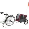 TRIXIE Rimorchio Carrello Bici Pieghevole per Cani - Grigio/Rosso, Taglia M