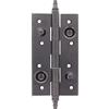 Amig - Cerniera di Sicurezza, 150 x 82 x 3 mm, Bordi Quadrati, Con Finitura Decorativa, Fissa Porte d'Ingresso con Fermezza, Acciaio Nero