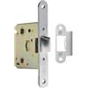 Amig - Maniglia Unificata Mod.2000 per Porte in Legno | Chiusura da Incasso in Lega di Acciaio | Finitura Cromata Opaca | Ingresso 50 mm | Fronte a Bordo Rotondo, Cromato Opaco, Lega di Acciaio
