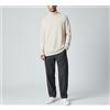 8 Maglione Pullover Collo Alto In Cashmere E Lana Misto Da Uomo 2XL Avorio
