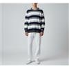 BROOKS BROTHERS Maglione In Cotone Supima Uomo 2XL Pullover A Righe Collo A Giro