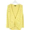 Maje Medina Cardigan Donna L Large Aperto In Maglia Con Cintura E Tasche Giallo