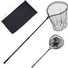 VEVOR Retino da Pesca con Asta Telescopica, Rete per Pescatori Lunghezza Asta 960 mm Antiscivolo, Fibro di Carbonio PVC Rivestito in Nylon, Retino da Pesca Carico max 10 kg da Stagni Lago Kayak Barche
