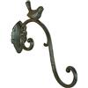 Esschert Design lh236 - Gancio in ghisa, Serie Vogel, Colore: Marrone Anticato