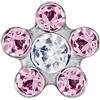 MAST INDUSTRIA ITALIANA Srl Fiore 6mm Rosa Punto Cristallo Medical Jewels 1 Paio