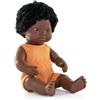 Miniland Bambola africana, 38cm, Realizzato a mano, Fraganzed. Diversity. Colourful Edition.