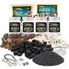 Blue Marble National Geographic Rock Tumbler - Kit di Ricarica per Tumbling, tra Cui Sabbia per Bicchiere di Roccia e Ricarica lucidante, Supporti in Ceramica, GemFoam, Rocce del Madagascar da 1,36 kg per