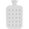 Fashy Borsa dell'acqua calda, cuscino a nido d'ape, 1,2 l, bianco trasparente, 6424 13