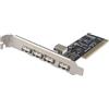 HALJIA 5 Ports USB 2.0 PCI Card Adapter USB 2.0 HUB Converter Adapter to 480Mb/s PCI Expansion Card for PC Desktop Computer