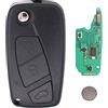 Doo Engy Chiave telecomando chiave auto 3 tasti unità di trasmissione 433 MHz ID46 con scheda elettronica transponder alloggiamento fresatura batteria per Grande Punto 199 Panda 169 Ducato 230 Ulysse 179 Bravo