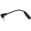 System-S 90 ° Gradi angolare Angolo 3,5 mm Jack 4 Poli Maschio Cavo Adattatore 10 cm per Cellulare, Smartphone, Tablet PC