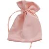 L'Arcolaio Sacchetto Raso 9x12 cm Portacanfetti Pesca - Bomboniera Elegante 12 Pz